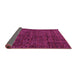 Sideview of Abstract Purple Modern Rug, abs112pur