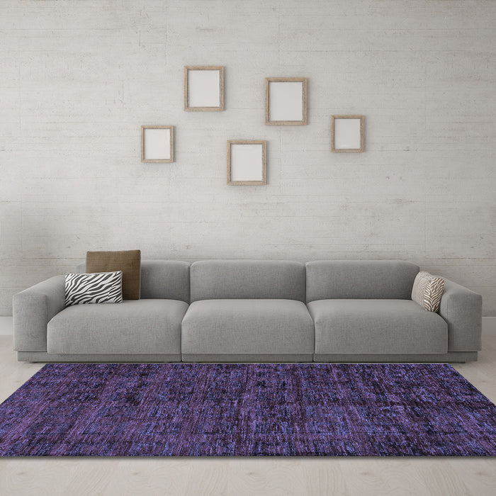 Machine Washable Abstract Blue Modern Rug in a Living Room, wshabs112blu