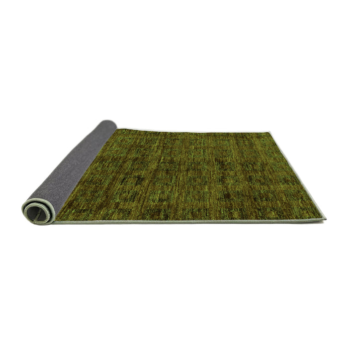 Sideview of Abstract Green Modern Rug, abs112grn
