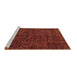 Sideview of Machine Washable Abstract Brown Modern Rug, wshabs112brn