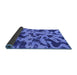 Sideview of Abstract Blue Modern Rug, abs1130blu