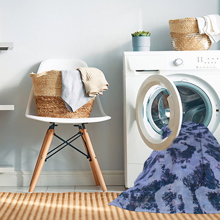 Machine Washable Abstract Sky Blue Rug in a Washing Machine, wshabs1130