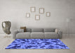 Machine Washable Abstract Blue Modern Rug in a Living Room, wshabs1130blu