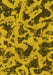 Machine Washable Abstract Yellow Modern Rug, wshabs1130yw