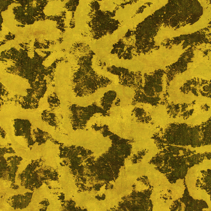 Machine Washable Abstract Yellow Modern Rug, wshabs1130yw