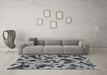 Machine Washable Abstract Gray Modern Rug in a Living Room,, wshabs1130gry