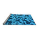 Sideview of Machine Washable Abstract Light Blue Modern Rug, wshabs1130lblu