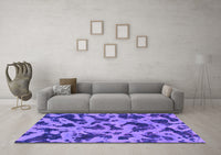 Machine Washable Abstract Purple Modern Rug, wshabs1130pur