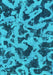Machine Washable Abstract Turquoise Modern Area Rugs, wshabs1130turq