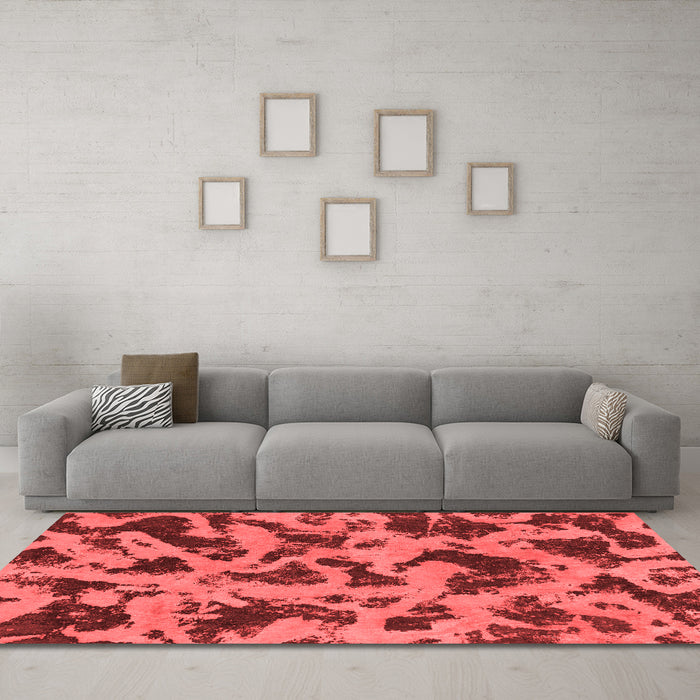 Modern Red Washable Rugs