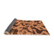 Sideview of Abstract Orange Modern Rug, abs1130org