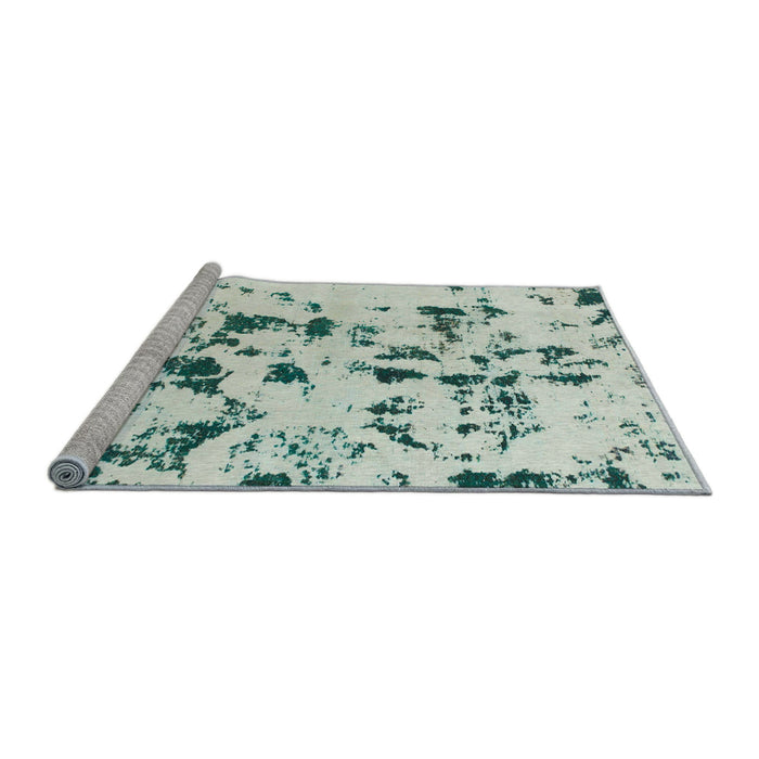 Sideview of Machine Washable Abstract Light Gray Rug, wshabs1131