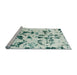Sideview of Machine Washable Abstract Light Gray Rug, wshabs1131