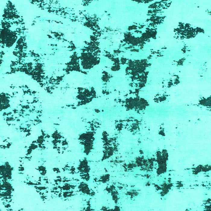 Machine Washable Abstract Turquoise Modern Area Rugs, wshabs1131turq