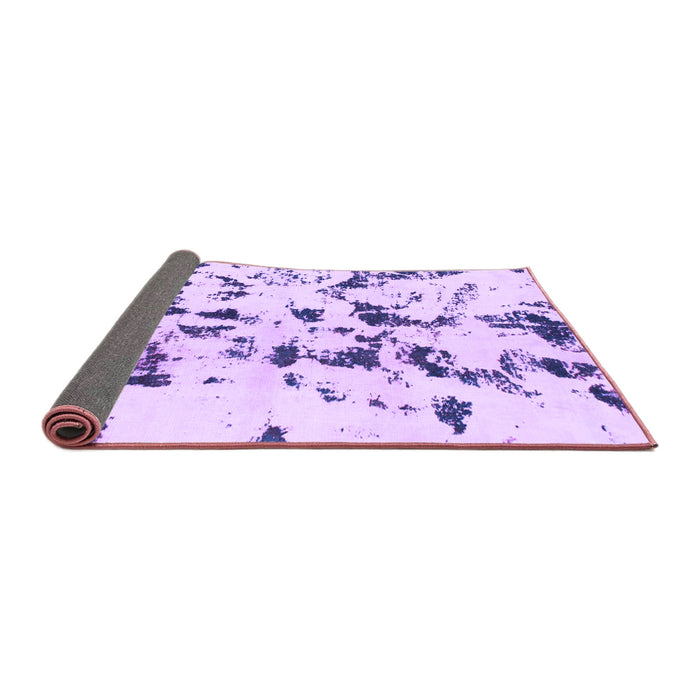 Sideview of Abstract Purple Modern Rug, abs1131pur