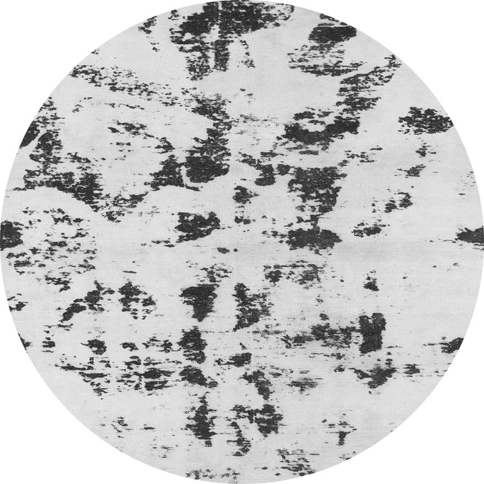 Round Abstract Gray Modern Rug, abs1131gry