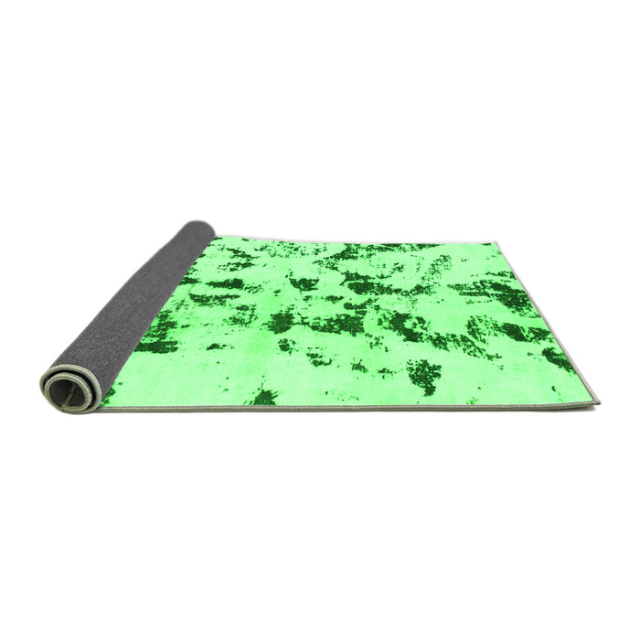 Sideview of Abstract Green Modern Rug, abs1131grn