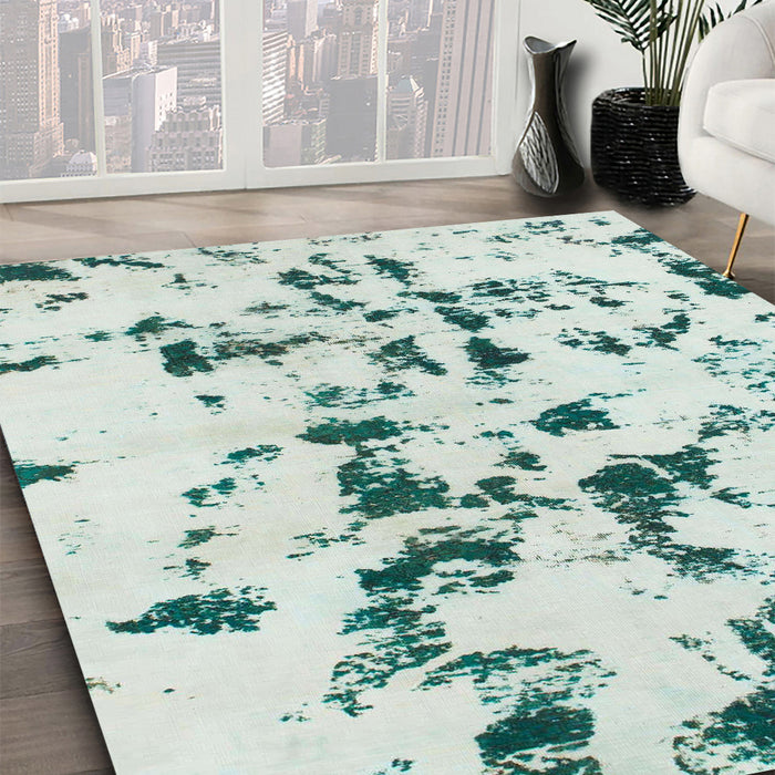 Machine Washable Abstract Light Gray Rug in a Family Room, wshabs1131