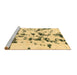 Sideview of Machine Washable Abstract Brown Modern Rug, wshabs1131brn