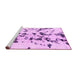 Sideview of Machine Washable Abstract Pink Modern Rug, wshabs1131pnk