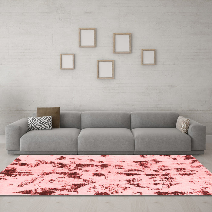 Modern Red Washable Rugs