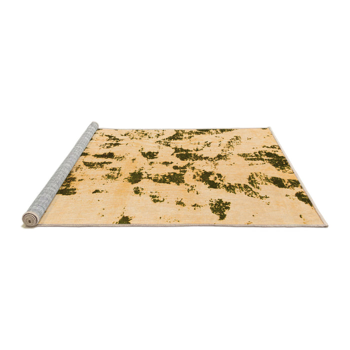 Sideview of Machine Washable Abstract Orange Modern Area Rugs, wshabs1131org