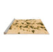 Sideview of Machine Washable Abstract Orange Modern Area Rugs, wshabs1131org