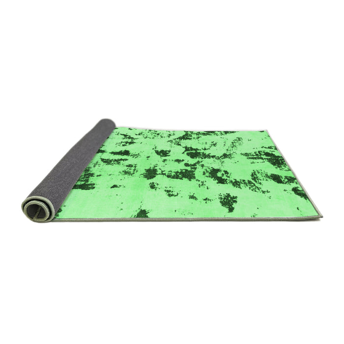 Sideview of Abstract Emerald Green Modern Rug, abs1131emgrn