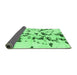 Sideview of Abstract Emerald Green Modern Rug, abs1131emgrn