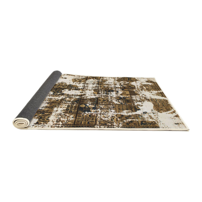 Sideview of Abstract Reddish Brown Modern Rug, abs1132