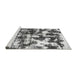 Sideview of Machine Washable Abstract Gray Modern Rug, wshabs1132gry