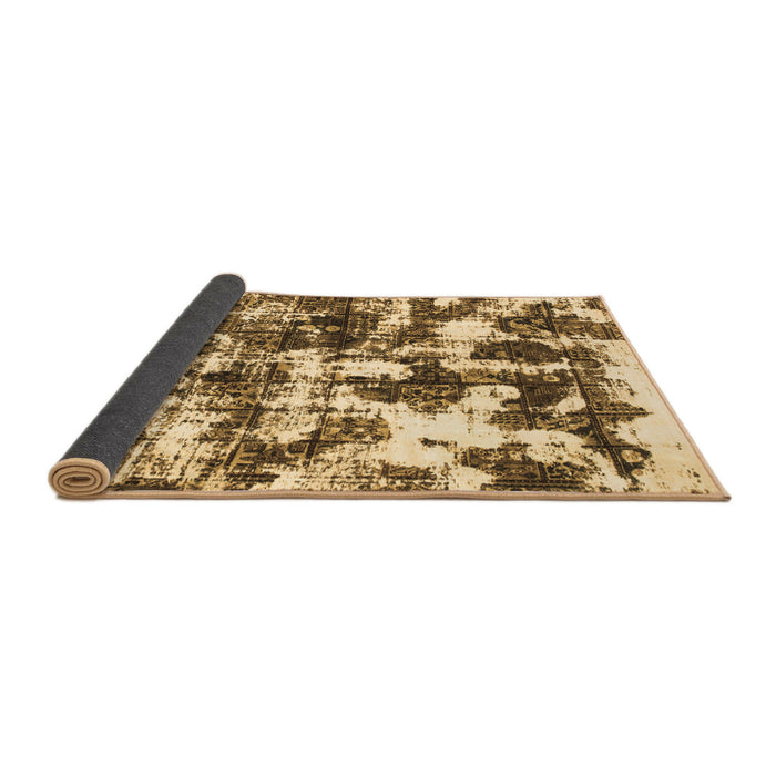Sideview of Abstract Brown Modern Rug, abs1132brn