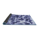 Sideview of Abstract Blue Modern Rug, abs1132blu