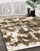 Machine Washable Abstract Red Brown Rug in a Family Room, wshabs1132