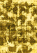 Machine Washable Abstract Yellow Modern Rug, wshabs1132yw
