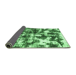 Sideview of Abstract Emerald Green Modern Rug, abs1132emgrn