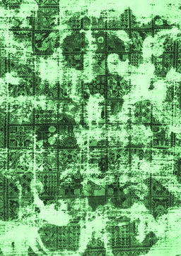 Abstract Emerald Green Modern Rug, abs1132emgrn