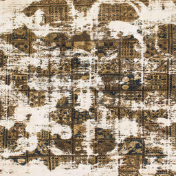 Square Machine Washable Abstract Red Brown Rug, wshabs1132