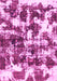 Machine Washable Abstract Pink Modern Rug, wshabs1132pnk