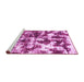 Sideview of Machine Washable Abstract Pink Modern Rug, wshabs1132pnk