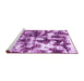 Sideview of Machine Washable Abstract Purple Modern Area Rugs, wshabs1132pur