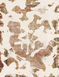 Machine Washable Abstract Champagne Beige Rug, wshabs1133