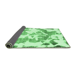 Sideview of Abstract Emerald Green Modern Rug, abs1133emgrn