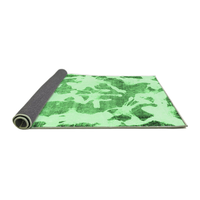 Sideview of Abstract Emerald Green Modern Rug, abs1133emgrn
