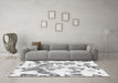 Machine Washable Abstract Gray Modern Rug in a Living Room,, wshabs1133gry