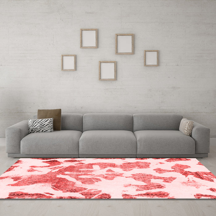 Modern Red Washable Rugs