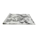 Sideview of Machine Washable Abstract Gray Modern Rug, wshabs1133gry