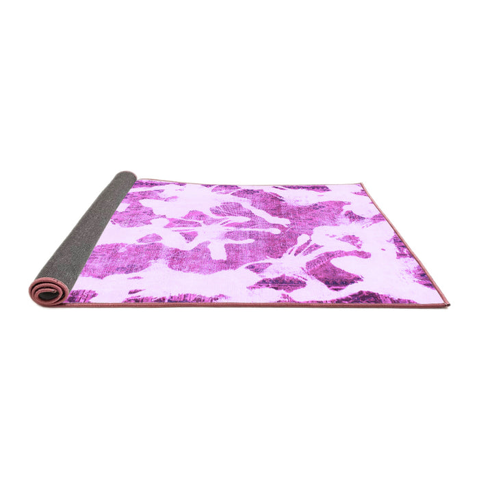 Sideview of Abstract Purple Modern Rug, abs1133pur