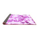 Sideview of Abstract Purple Modern Rug, abs1133pur