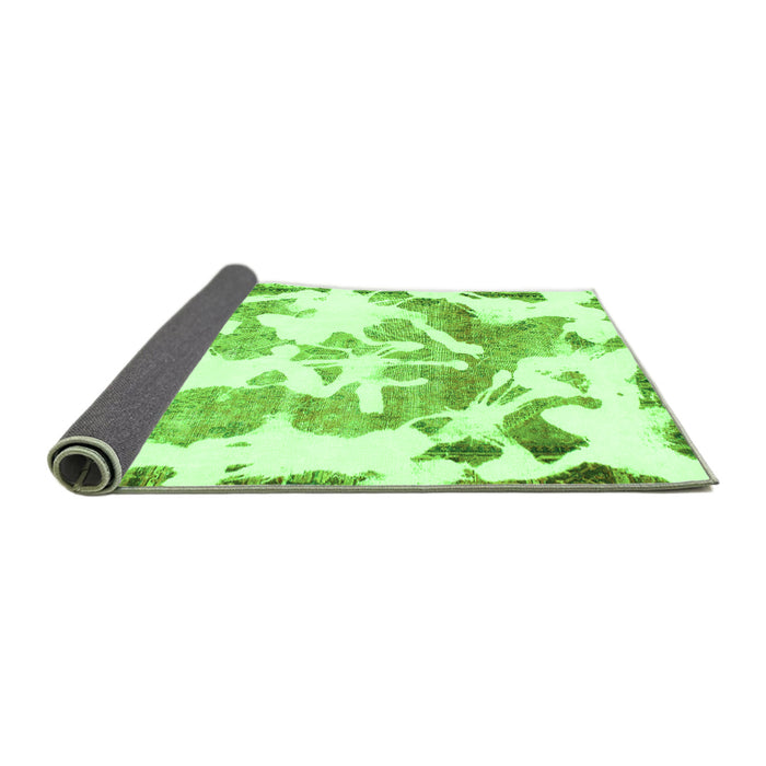 Sideview of Abstract Green Modern Rug, abs1133grn